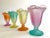 Mid 20th Century Vintage Mid Century Modern Frosted Glass Multicolor Pastel Parfait Tulip Dessert Cups - Set of 4 For Sale - Image 5 of 13
