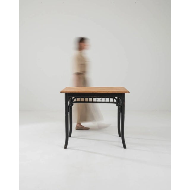 Modern Early 20th Century Austrian Wooden Side Table For Sale - Image 3 of 9