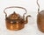 Copper handmade kettles from a Danish manor house and signed, circa 1750 - 70 H. 17-23 Dia. 20-31 cm H. 6.6-9 Dia....