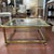Late 20th Century Unmarked Master Craft Brass Glass Top Coffee Table For Sale - Image 5 of 9