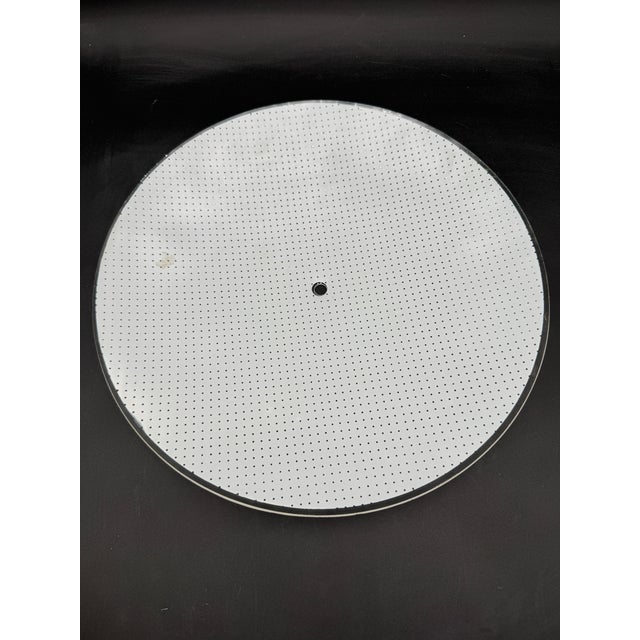 Mid-Century Modern Vintage Round Frosted Glass Ceiling Light Cover Mid Century 15" Nos For Sale - Image 3 of 6