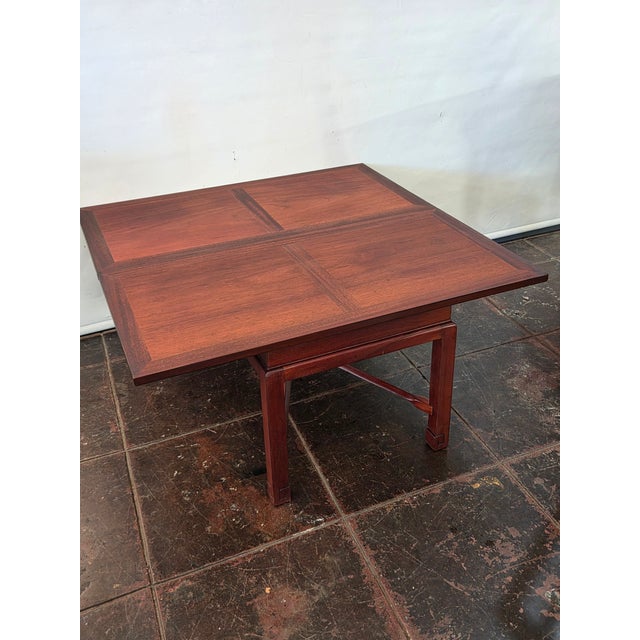 Antique 1939 Asian Theme Coffee Table Mahogany Swivel Top Game Table For Sale In San Diego - Image 6 of 10