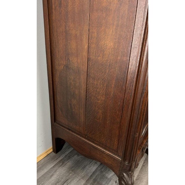 Antique French Louis XVI Carved Oak Cabinet For Sale - Image 18 of 18