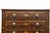 An antique four-drawer chest of drawers hand painted to imitate burl wood grain panels with dark banded and gilded...