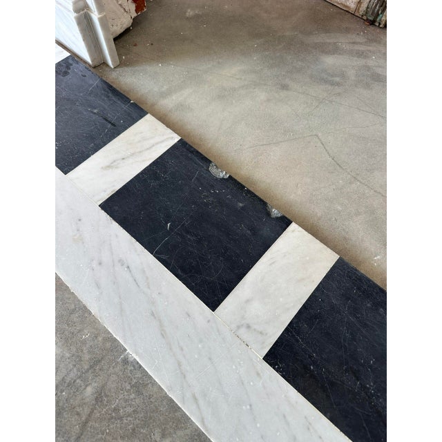 Small Carrara Marble Fireplace, 1900s For Sale - Image 13 of 14