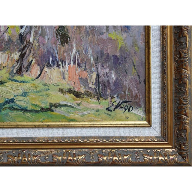Edgars Vinters, Early Autumn Mood, 1990, Oil on Board For Sale - Image 6 of 7