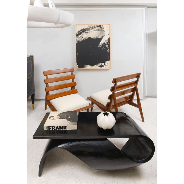 Sculptural Mahogany Lounge Chairs - a Pair For Sale - Image 10 of 11