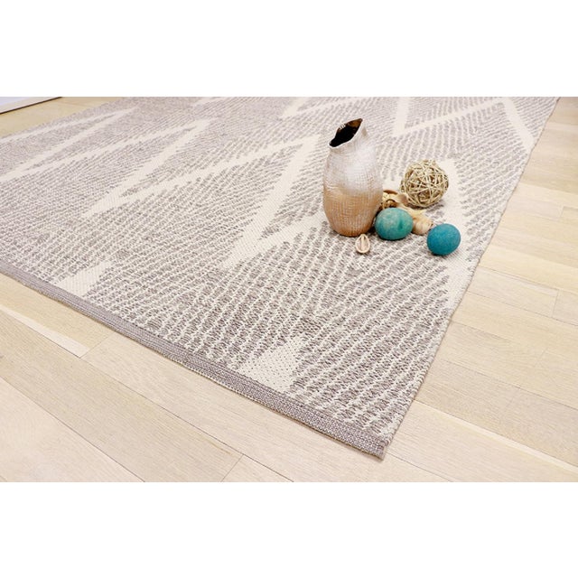 Pasargad Home Simplicity Grey Cotton Area Rug- 8' 0" X 10' 0" For Sale - Image 4 of 7