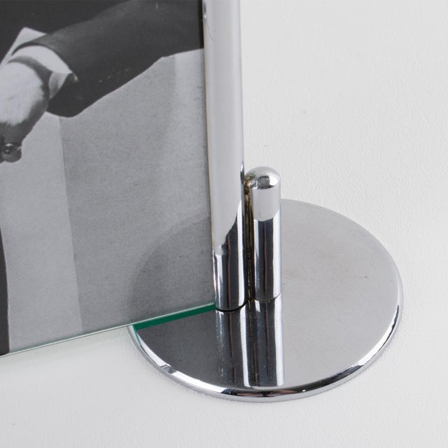 Art Deco Modernist Chrome Picture Frame, France 1930s For Sale - Image 10 of 11