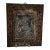 Vintage Theologs Greek Byzantine Icon Saint George 950 Silver Carved Wood Frame Certificate 1993 For Sale