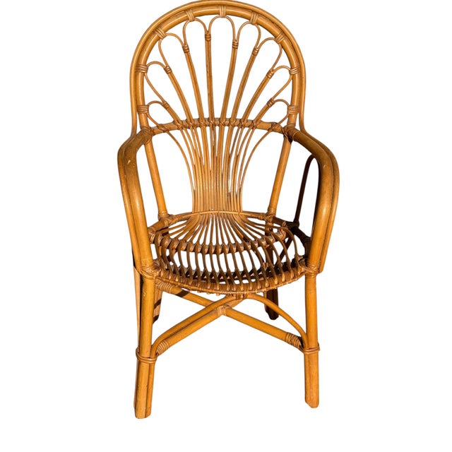 1980s Vintage Rattan Chairs, 1980s, Set of 3 For Sale - Image 5 of 11