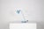Light blue painted Italian table lamp - aluminum desk lamp. The umbrella can be turned into different positions. European...