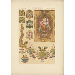 Albert Racinet, Ornament, 1873, Chromolithograph For Sale