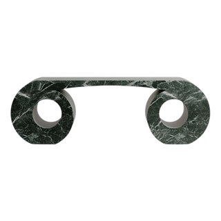 Verde Notte Marble Stone Eye Bench by Esther Knopfler For Sale
