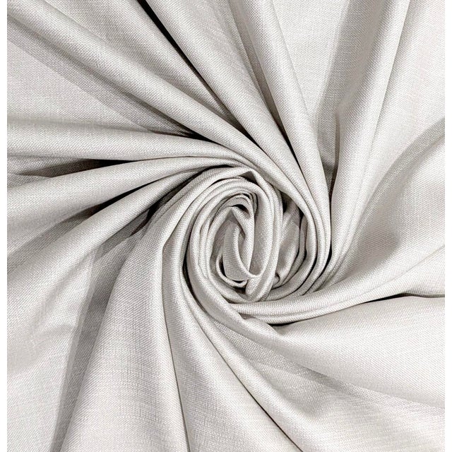 Contemporary Thibaut "Ambient" Platinum Metallic Basketweave Fabric- 7 Yards For Sale - Image 3 of 4