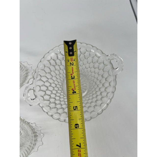 1920s Clear Depression Glass Dishes X 3 For Sale - Image 5 of 7