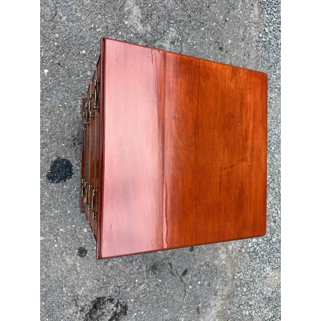Chippendale Antique Small Mahogany Chest of Drawers For Sale - Image 3 of 17