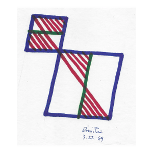 1989 Dimitri Grachis Geometric Drawing
