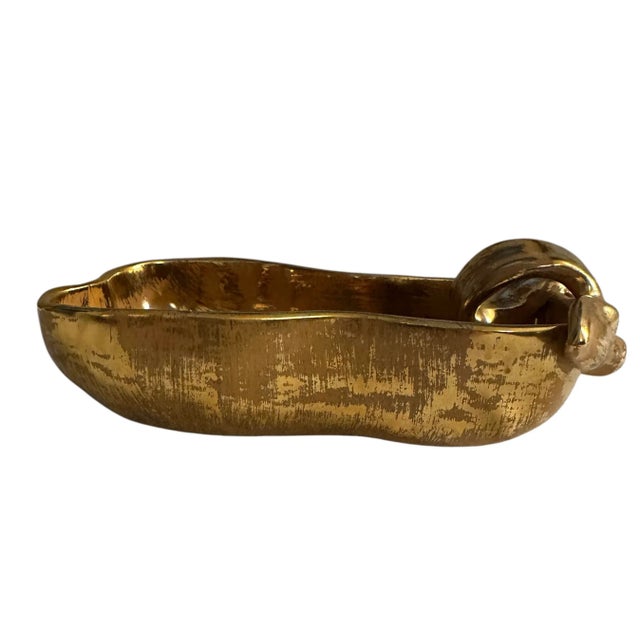 Vintage Stangl Pottery Granada Gold Pear Dish For Sale In Birmingham - Image 6 of 11