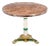 Copper 33" Dia Round Top Gueridon Center Cafe Table on Paint Decorated Iron Base For Sale