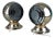 24 Carot Gold-Plated Magnetic Eyeball Wall Lamps from Abo Rangers, Denmark, Set of 2 For Sale