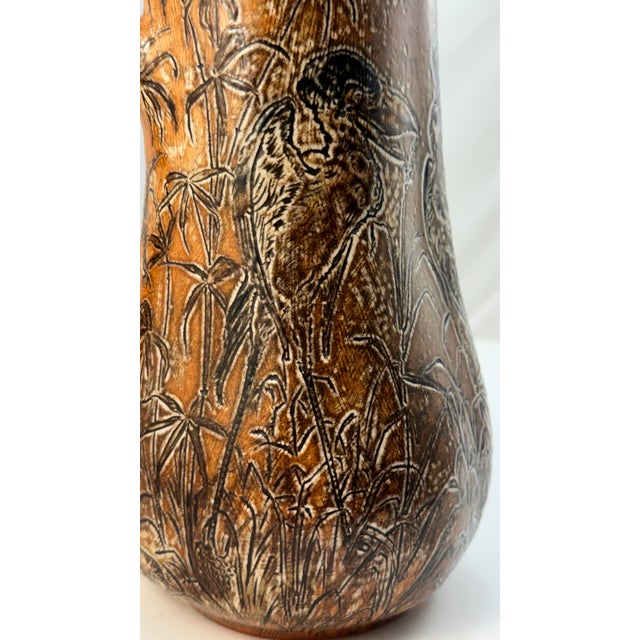 Rare 1893 Martin Brothers London & Southall Pottery Pitcher Wally Birds For Sale - Image 17 of 17