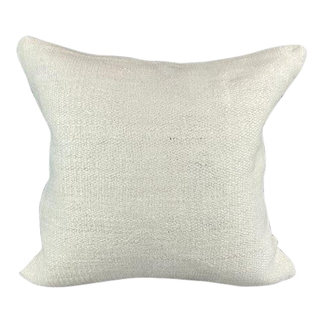 20 x 20 Hemp Pillow Turkish Cushion Natural Grayish White Pillow Cushion Cover For Sale