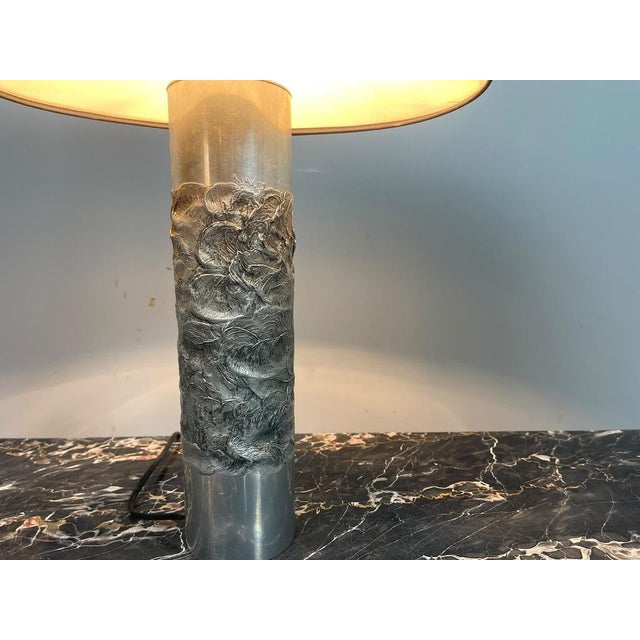 1970s Brutalist Aluminium Table Lamp by Willy Luyckx for Aluclair, Belgium, 1960s For Sale - Image 5 of 10