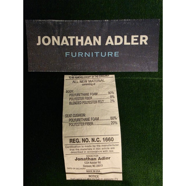 2020s Jonathan Adler Lampert "It's a Statement" Sofa Tuxedo High Back Single Owner For Sale - Image 5 of 5