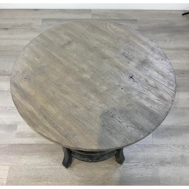 Rustic Gray and Brown Distressed Wood End Table Chairish
