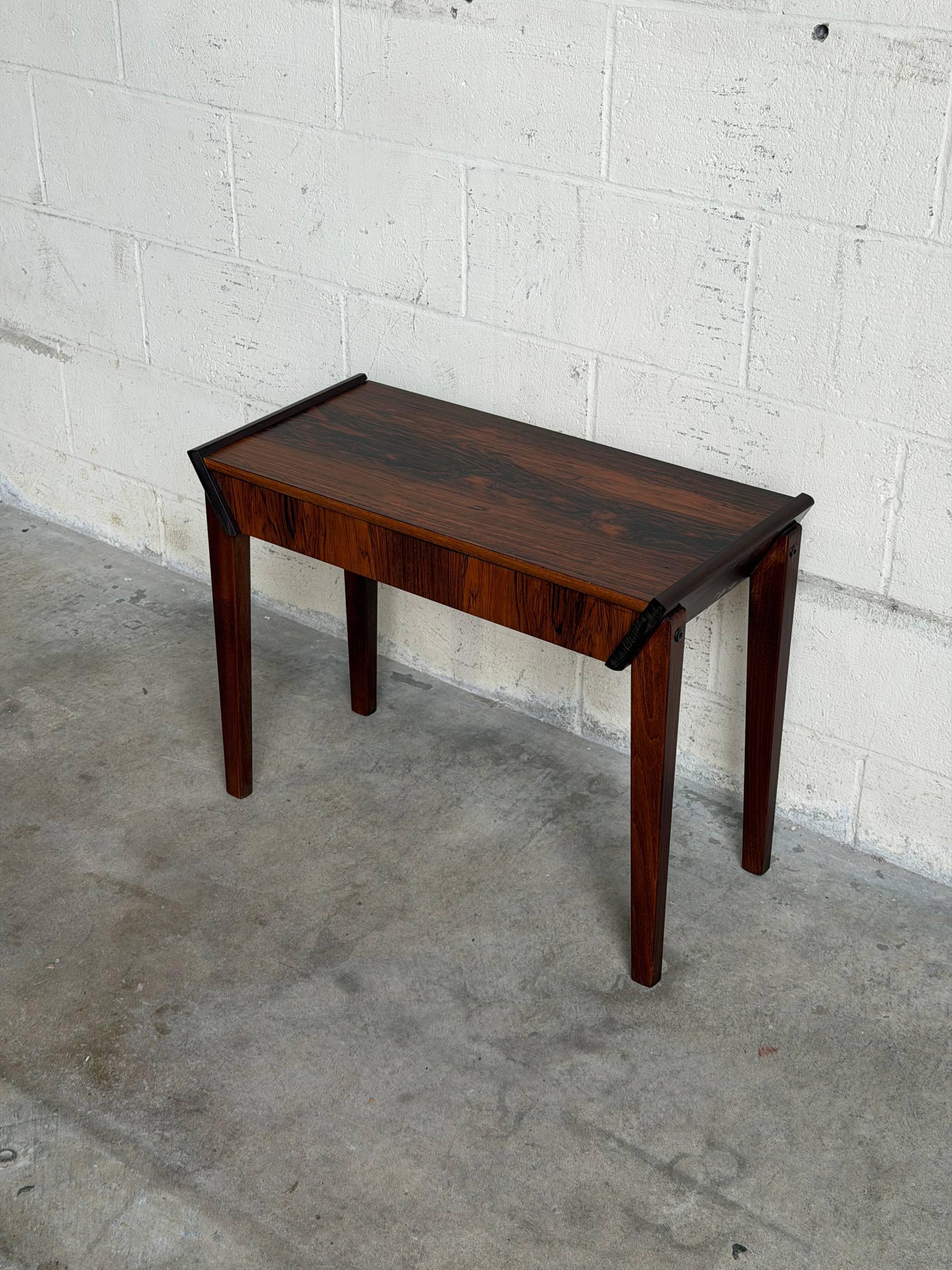 Rosewood One Drawer Entry Table Small Nightstand Side Table Desk