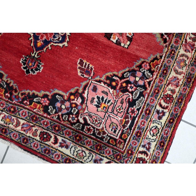 1920s, Antique Persian Kazvin Handmade Rug 4.4' X 5.9' For Sale - Image 10 of 14
