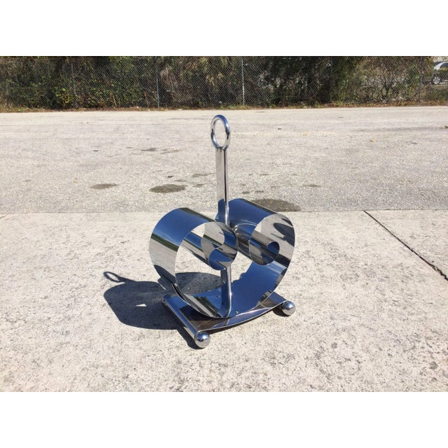 Chrome 1930s Norman Bel Geddes Art Deco Magazine Rack For Sale - Image 8 of 11