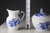 Vintage MCM Royal Copenhagen Blue Flowers Curved Large Sugar Bowl & Creamer Set For Sale In Phoenix - Image 6 of 12