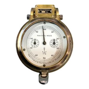Solid Brass Ships Nautical Miles Gauge