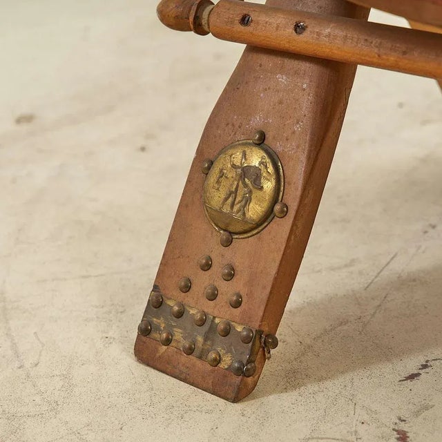 Vintage Wooden Saddle Seat For Sale - Image 3 of 6