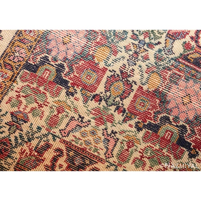 Nazmiyal Collection Fine Antique Persian Vase and Paisley Design Farahan Rug For Sale - Image 4 of 6