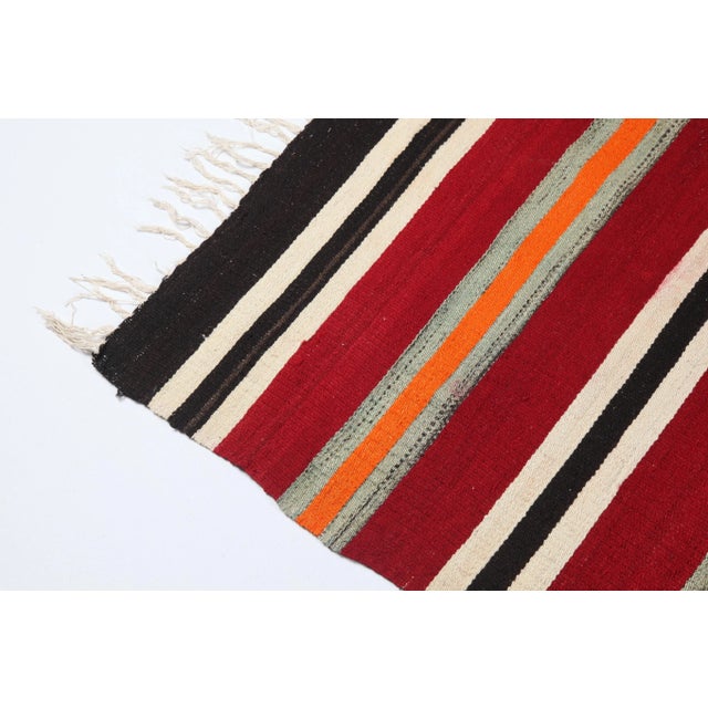Vintage Flatweave Turkish Kilim Runner Hallway For Sale - Image 11 of 12