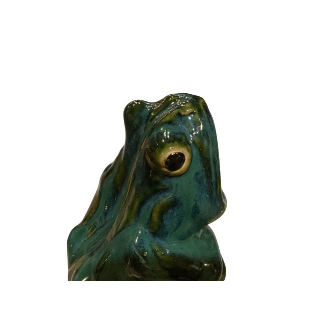 1930’s Majolica Terra Cotta Frog For Sale - Image 6 of 9