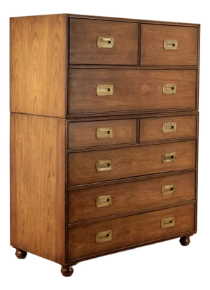 Vintage Campaign Chest of Drawers by Baker