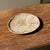 Small Oval Beige Petrified Wood Trinket Dish or Tray with Speckled Rings For Sale - Image 15 of 18