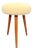 Vintage Swedish Three Legged Sheepskin Stool, 1970 For Sale
