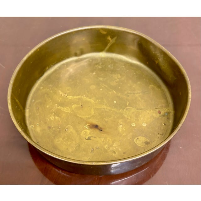 Traditional Vintage Solid Brass Bowl Catchall Dish For Sale - Image 3 of 7