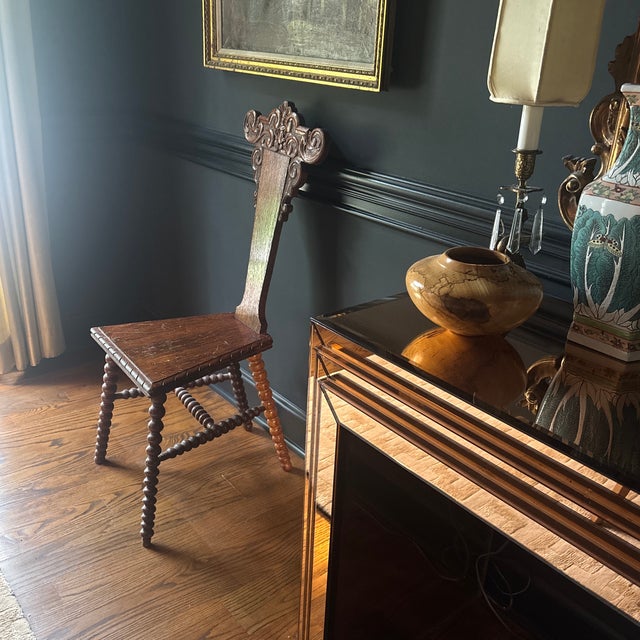 Late 18th Century 18th Century Antique Carved Hall Chair For Sale - Image 5 of 9