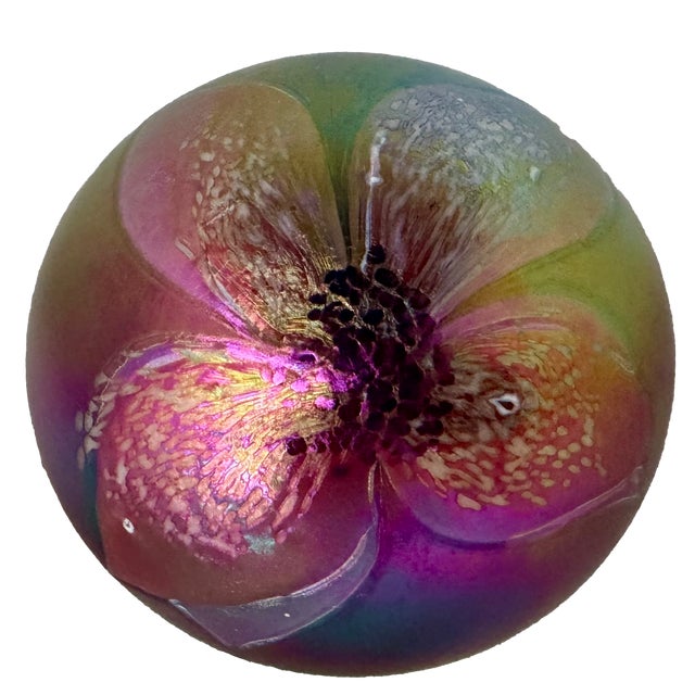 What a stunning opalescent paperweight to add to your collection or display just about anywhere. It has a mesmerizing...