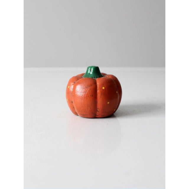 Farmhouse Vintage Ceramic Pumpkin Figurine For Sale - Image 3 of 7