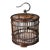 Vintage Chinese Huali Rosewood Cricket Cage | Round Cage With Brass Hook & Inlay For Sale