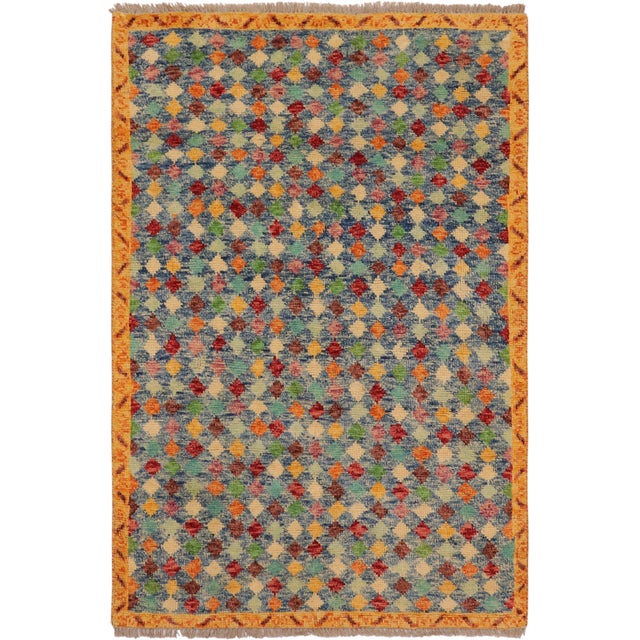 Boho Chic Balochi Rosa Hand Knotted Wool Rug - 3'6'' X 4'10'' For Sale - Image 10 of 10