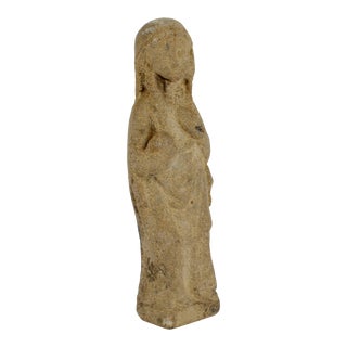 Antique Gothic Carved Limestone Madonna or Venus Model For Sale