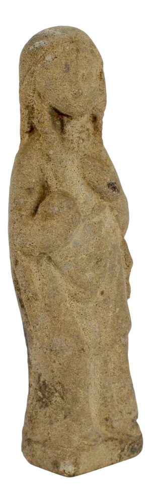 Antique Gothic Carved Limestone Madonna or Venus Model